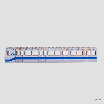台北メトロ Taipei Metro 371／381型電車 木製定規｜台北捷運 列車造型木尺 371／381型列車 木尺