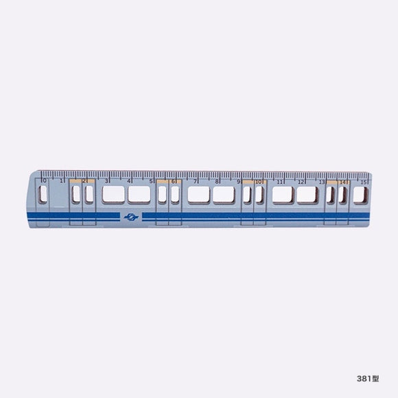 台北メトロ Taipei Metro 371／381型電車 木製定規｜台北捷運 列車造型木尺 371／381型列車 木尺