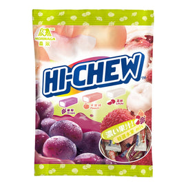 台湾森永製菓 台湾限定 ハイチュウ HI-CHEW ハイチュウアソート（ぶどう・もも・ライチ）大容量 ｜森永嗨啾軟糖家庭包 特選水果口味（葡萄・水蜜桃・荔枝）300g