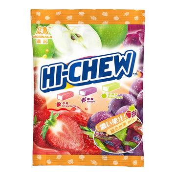 台湾森永製菓 台湾限定 ハイチュウ HI-CHEW ハイチュウアソート（ぶどう・いちご・青りんご）大容量 ｜森永嗨啾軟糖家庭包 綜合水果口味（葡萄・草莓・青蘋果）300g