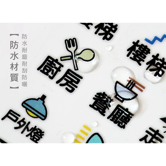 台湾のクリスタルスイッチステッカー（台湾華語）｜水晶開關貼