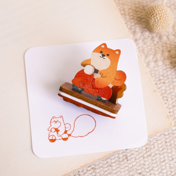 遊木時光 WOOD TIME 台湾風景 木製スタンプ収納セット 台北花火｜台灣拼風景木製印章收納組 綻放台北