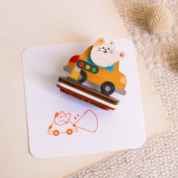 遊木時光 WOOD TIME 台湾風景 木製スタンプ収納セット 台北さんぽ｜台灣拼風景木製印章收納組 台北漫遊