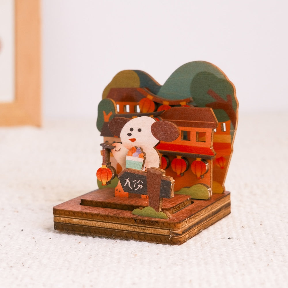 遊木時光 WOOD TIME 台湾風景 木製スタンプ収納セット 九份｜台灣拼