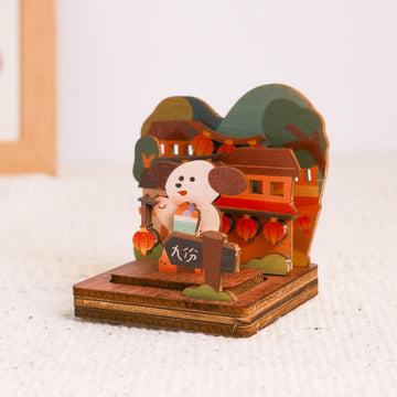 遊木時光 WOOD TIME 台湾風景 木製スタンプ収納セット 九份｜台灣拼風景木製印章收納組 九份山城