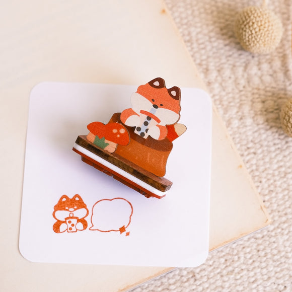 遊木時光 WOOD TIME 台湾風景 木製スタンプ収納セット タピオカミルクティー｜台灣拼風景木製印章收納組 珍珠奶茶