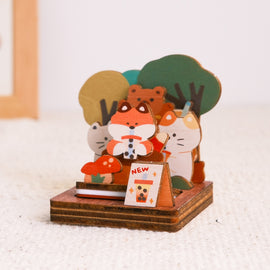 遊木時光 WOOD TIME 台湾風景 木製スタンプ収納セット タピオカミルクティー｜台灣拼風景木製印章收納組 珍珠奶茶