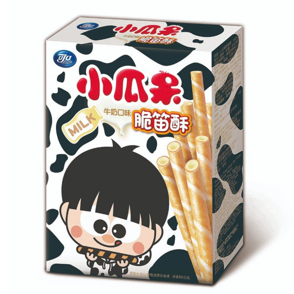 可口 お坊ちゃん ウエハースロール ミルク味｜小瓜呆脆笛酥 牛奶口味｜210g（3パック入）