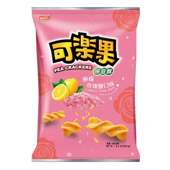 可楽果 カーラーグオ エンドウ豆スナック 塩レモン｜可樂果豌豆酥 檸檬玫瑰鹽 大容量 188g