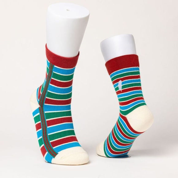 Cosi 漁師網バッグ柄ソックス（男女兼用）台湾製 靴下｜臺灣色彩系列 茄芷袋 無痕中長襪 MIT臺灣製襪子｜サイズ：S・M・L