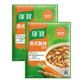 台湾クノールスープ 香港式サンラータン（ピリ辛）｜康寶濃湯 港式酸辣｜2パック