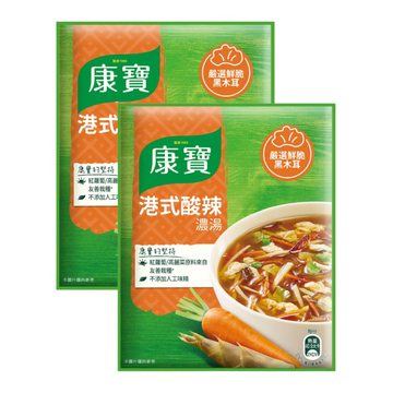台湾クノールスープ 香港式サンラータン（ピリ辛）｜康寶濃湯 港式酸辣｜2パック