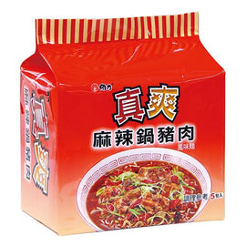 〈5食入〉維力 真爽 マーラー鍋ポーク風味ラーメン｜真爽 麻辣鍋豬肉 風味麵｜5個パック｜80gx5