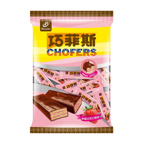 77 巧菲斯 CHOFERS チャオフェイス ストロベリー味 ミニサイズ 個包装｜77 巧菲斯夾心酥 草莓口味 296g