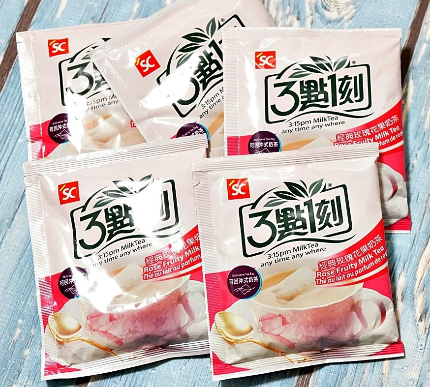 3點1刻 ローズフルーツミルクティー 經典玫瑰花果奶茶｜15バッグ入