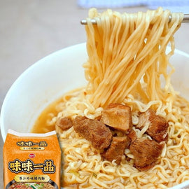 〈3食入〉味味一品 台湾風豚角煮袋麺｜豚角煮麺｜味味一品 原汁珍味爌肉麵（3個パック｜190gx3）