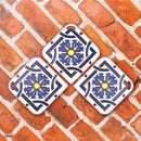 台湾マジョリカタイル柄 キーホルダー型 台湾交通系ICカード 百合錦簇（バイへージンツー）｜台灣花磚造型悠遊卡