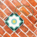 台湾マジョリカタイル柄 キーホルダー型 台湾交通系ICカード 富貴花鞠（フーグイーファジュ）｜台灣花磚造型悠遊卡