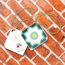 台湾マジョリカタイル柄 キーホルダー型 台湾交通系ICカード 富貴花鞠（フーグイーファジュ）｜台灣花磚造型悠遊卡