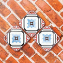 台湾マジョリカタイル柄 キーホルダー型 台湾交通系ICカード 瑞日芝蘭（ズイジージーラン）｜台灣花磚造型悠遊卡