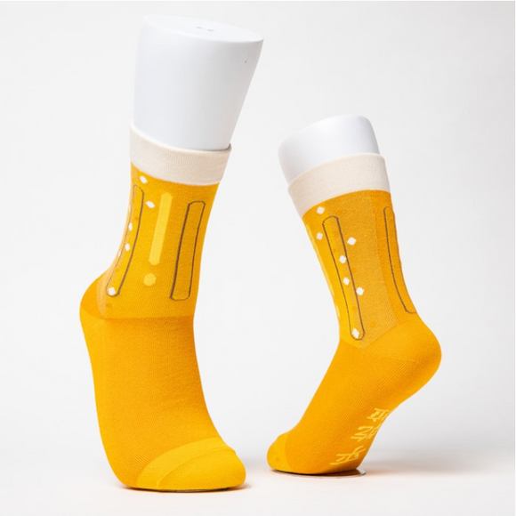 Cosi 台湾 ビール柄 ソックス（男女兼用）台湾製 靴下｜臺灣飲品系列 啤酒 無痕中長襪 MIT臺灣製襪子｜サイズ：S・M・L