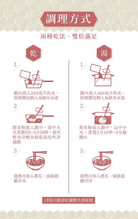 曽粉（ソウ・フン） 麻辣（マーラー）味 台湾汁なし/汁ビーフン｜曾粉 麻辣肉燥（4個パック｜82gx4）