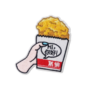 台湾名物・チーパイ Hi ニーハオ ワッペン ステッカー｜Hi你好 鶏排 刺繡貼紙