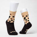 Cosi 台湾 タピオカ柄 ソックス（男女兼用）台湾製 靴下｜臺灣飲品系列 珍珠奶茶 無痕中長襪 MIT臺灣製襪子｜サイズ：S・M・L