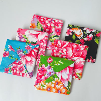 Hakka Rainy 客家花布 コースター｜花布杯墊｜台湾花布