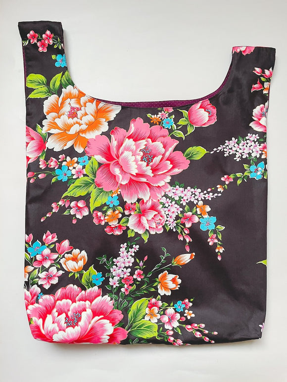 Hakka Rainy 客家花布 しじみバッグ（エコバッグ）｜大型日式手挽包（購物袋）｜台湾花布