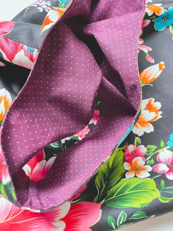 Hakka Rainy 客家花布 しじみバッグ（エコバッグ）｜大型日式手挽包（購物袋）｜台湾花布