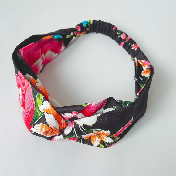 Hakka Rainy 客家花布 ヘアバンド｜交叉髮帶｜台湾花布