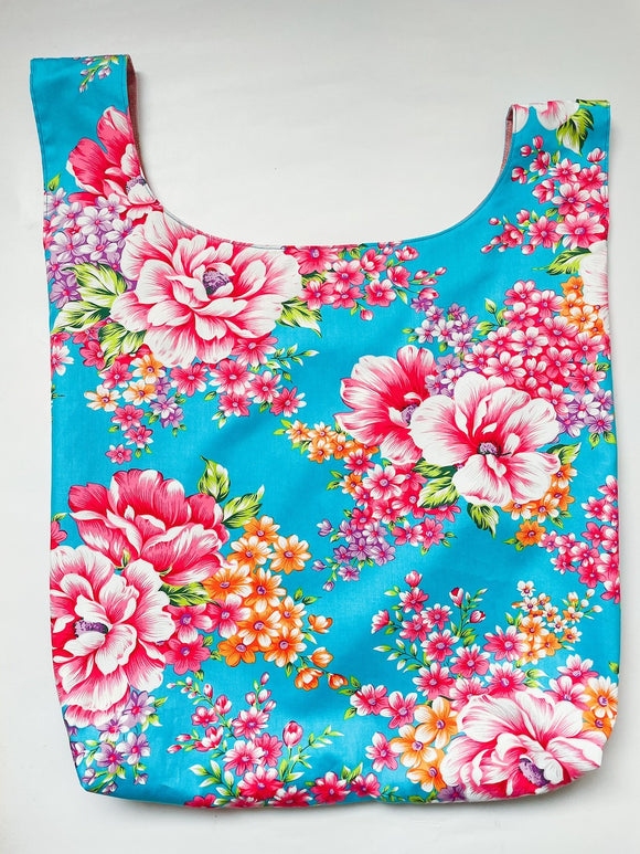 Hakka Rainy 客家花布 しじみバッグ（エコバッグ）｜大型日式手挽包（購物袋）｜台湾花布