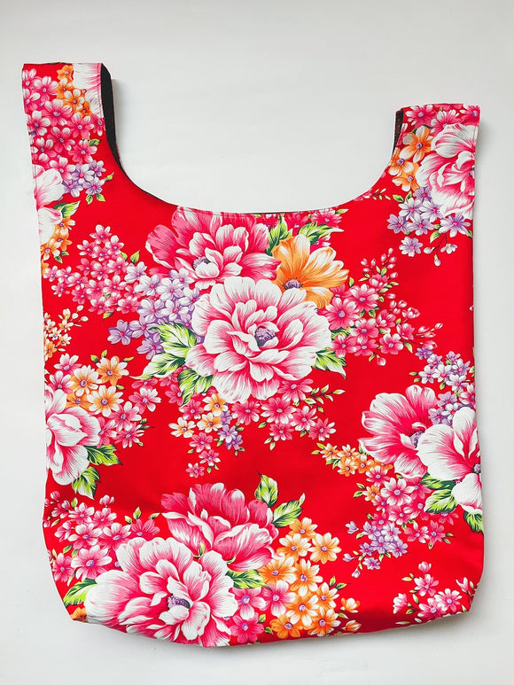 Hakka Rainy 客家花布 しじみバッグ（エコバッグ）｜大型日式手挽包（購物袋）｜台湾花布