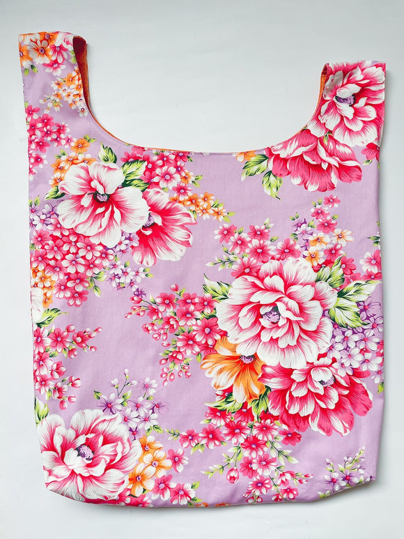 Hakka Rainy 客家花布 しじみバッグ（エコバッグ）｜大型日式手挽包（購物袋）｜台湾花布