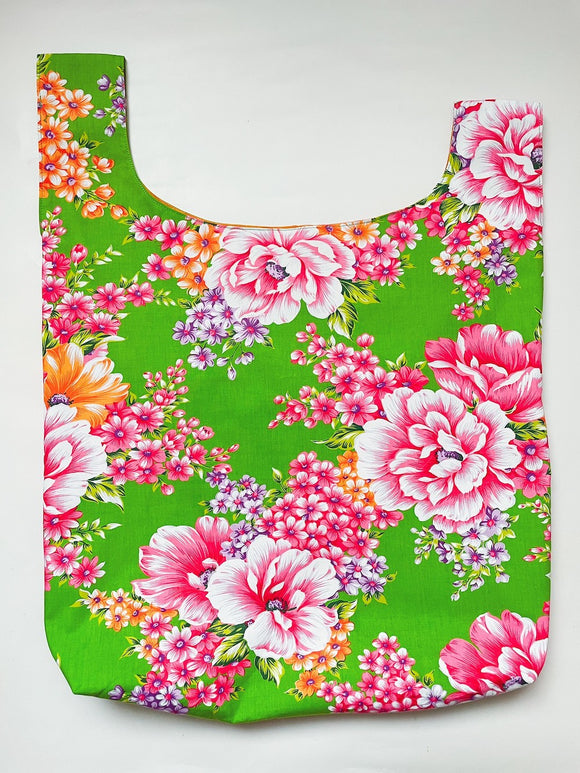 Hakka Rainy 客家花布 しじみバッグ（エコバッグ）｜大型日式手挽包（購物袋）｜台湾花布