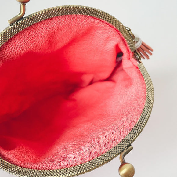 Hakka Rainy 客家花布 がま口ポーチ｜古銅金口金包｜台湾花布