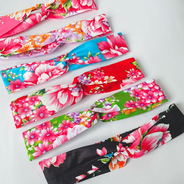 Hakka Rainy 客家花布 ヘアバンド｜交叉髮帶｜台湾花布