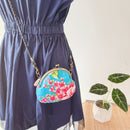 Hakka Rainy 客家花布 がま口ショルダーバッグ｜古銅金口金肩背包｜台湾花布-1