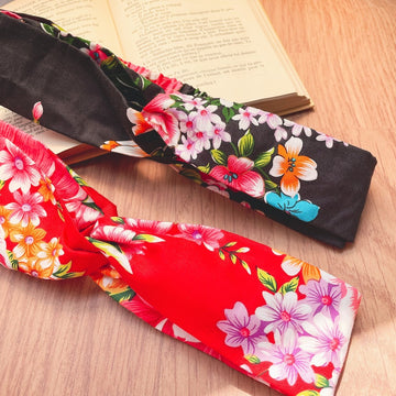 Hakka Rainy 客家花布 ヘアバンド｜交叉髮帶｜台湾花布