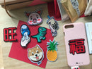 台湾パイナップル Hi ニーハオ ワッペン ステッカー｜Hi你好 台灣鳳梨 刺繡貼紙