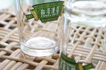 台湾ビール扇状ロゴ入りビールグラス｜台灣啤酒扇形LOGO啤酒杯｜143ml