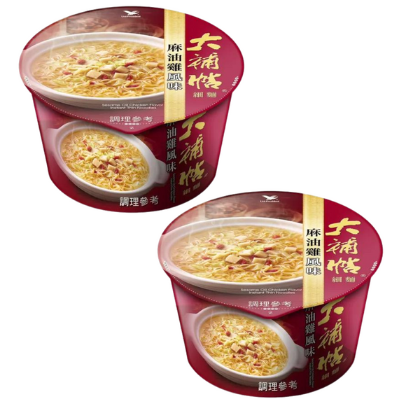 〈2個セット〉統一 大補帖 ごま油煮込鶏肉ラーメン｜大補帖 麻油雞 105gx2