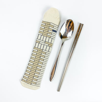 Cosi 台湾 二丁掛けタイル柄 台湾製 携帯用食器収納袋｜臺灣質地系列 二丁掛 環保餐具套