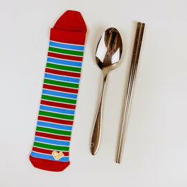 Cosi 漁師網バッグ柄 台湾製 携帯用食器収納袋｜臺灣色彩系列 茄芷袋 環保餐具套