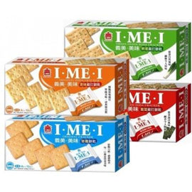 〈お試しセット〉義美IMEI クラッカー 4種類（オリジナル・ねぎ・のり・ミルク）｜義美 美味蘇打餅乾