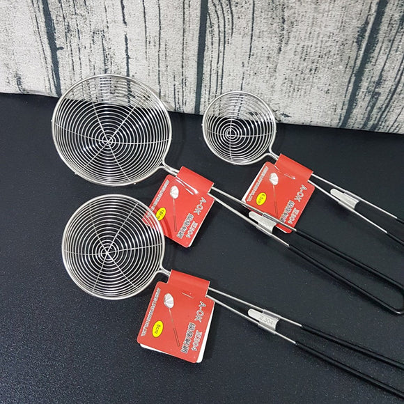 ステンレス製 台湾渦巻き網杓子｜サイズ：S・M・L｜不銹鋼 線條蚵網