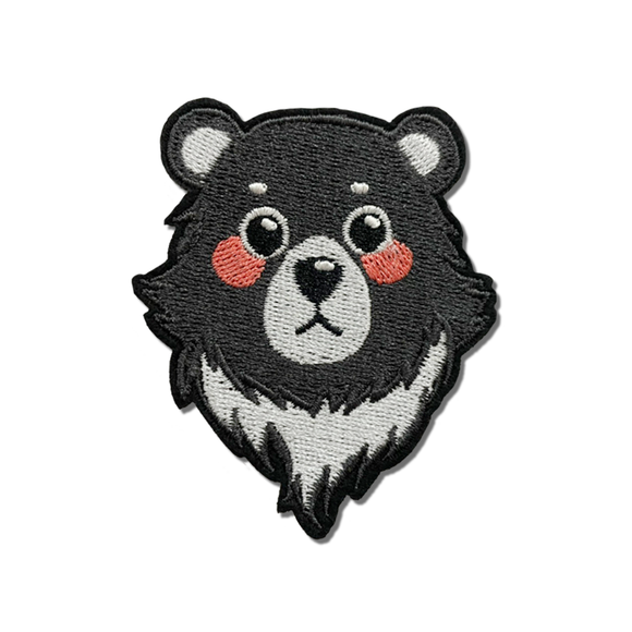台湾黒熊 Hi ニーハオ ワッペン ステッカー｜Hi你好 台灣黑熊 刺繡貼紙