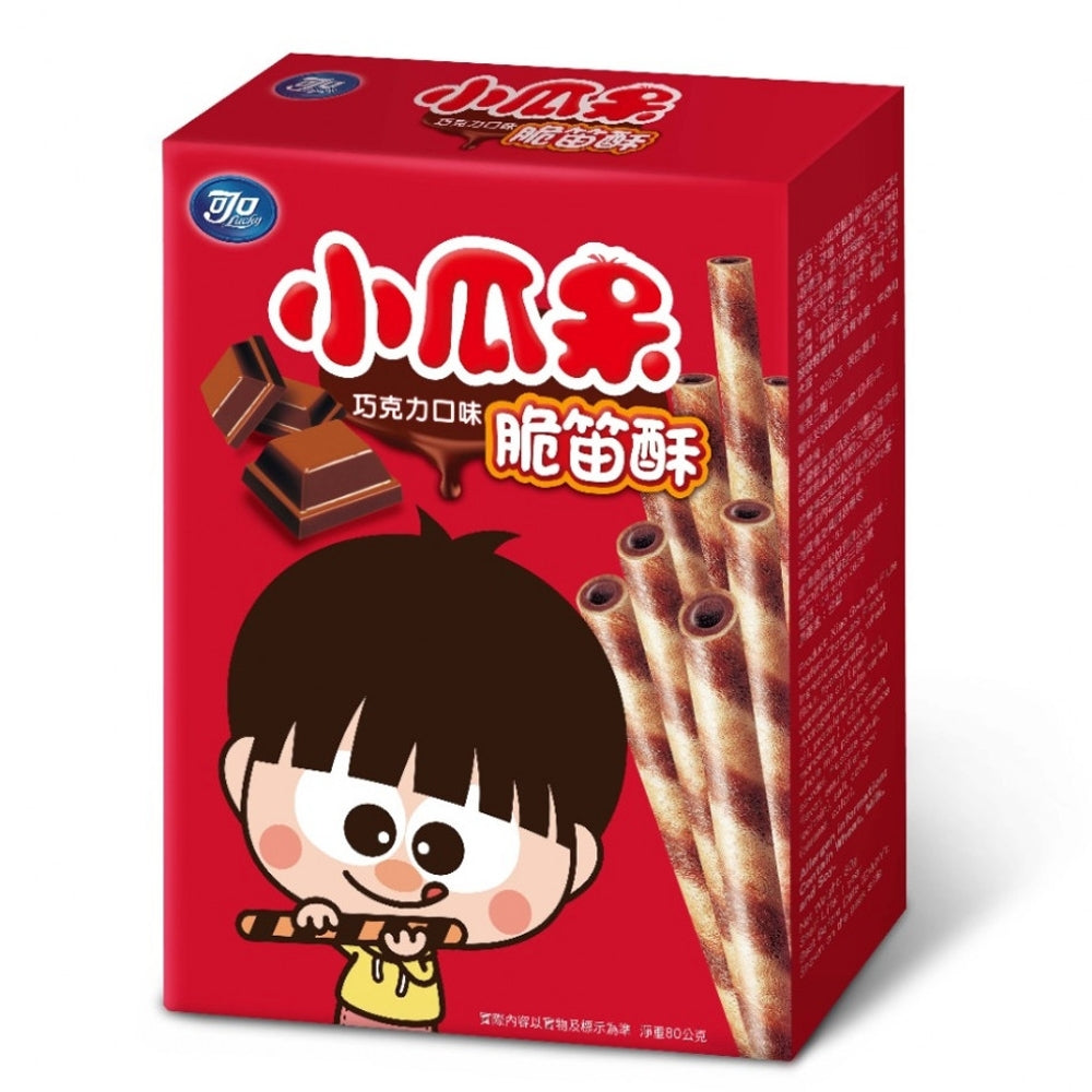 可口 お坊ちゃん ウエハースロール チョコ味｜小瓜呆脆笛酥 巧克力口味｜210g（3パック入）