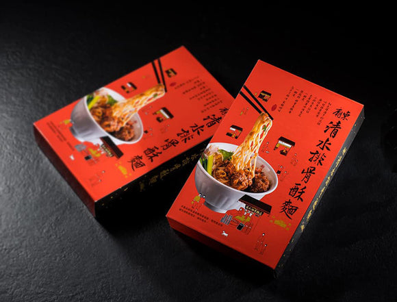 豊原 廟東夜市清水パーコー麺 2人前｜豐原廟東清水排骨酥麵 調理包 2人份 640g